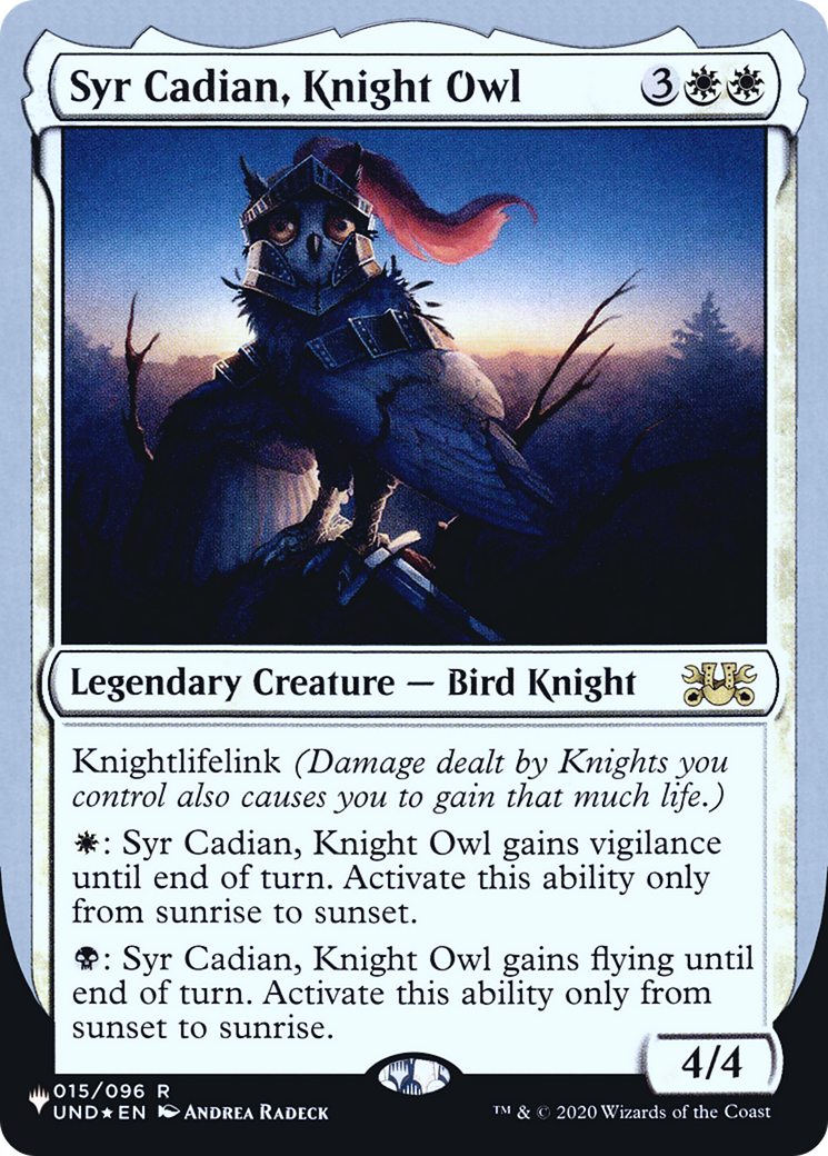 Syr Cadian, Knight Owl (LIST-009) -  Foil