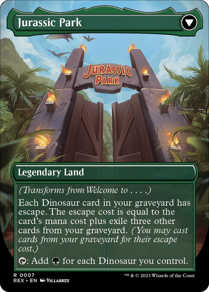 Welcome to . . . // Jurassic Park (REX-007) -  (Borderless) Foil