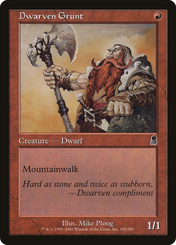 Dwarven Grunt (ODY-185) -  Foil