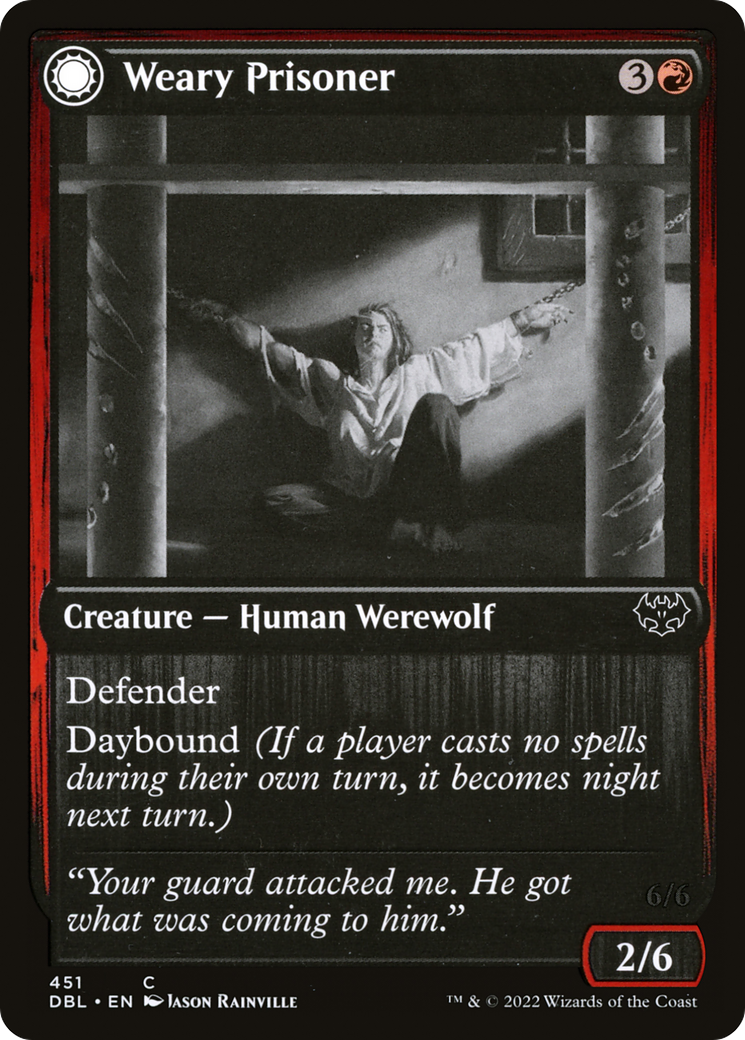 Weary Prisoner // Wrathful Jailbreaker (DBL-451) - : (Double Faced Transform)