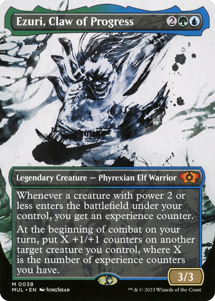 Ezuri, Claw of Progress (MUL-038) - : (Showcase) (Borderless) Foil