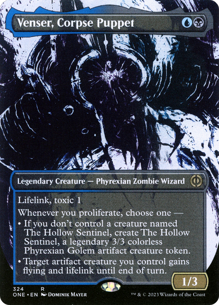 Venser, Corpse Puppet (ONE-324) - : (Showcase) (Borderless) Foil