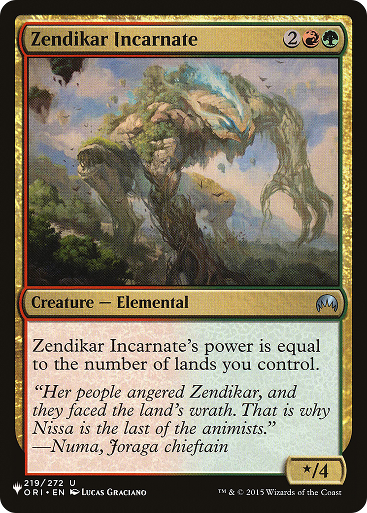 Zendikar Incarnate (LIST-ORI-219) -