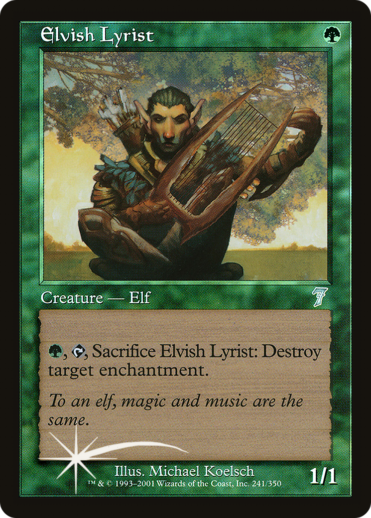 Elvish Lyrist (7ED-241★) -  Foil