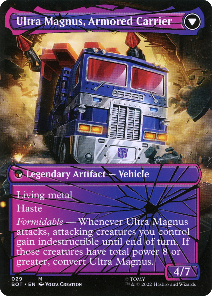 Ultra Magnus, Tactician // Ultra Magnus, Armored Carrier (BOT-029) - : (convertdfc, shatteredglass) (Borderless) Foil