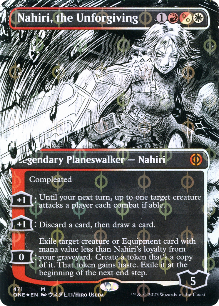 Nahiri, the Unforgiving (ONE-471) - : (Showcase) (Borderless) Foil