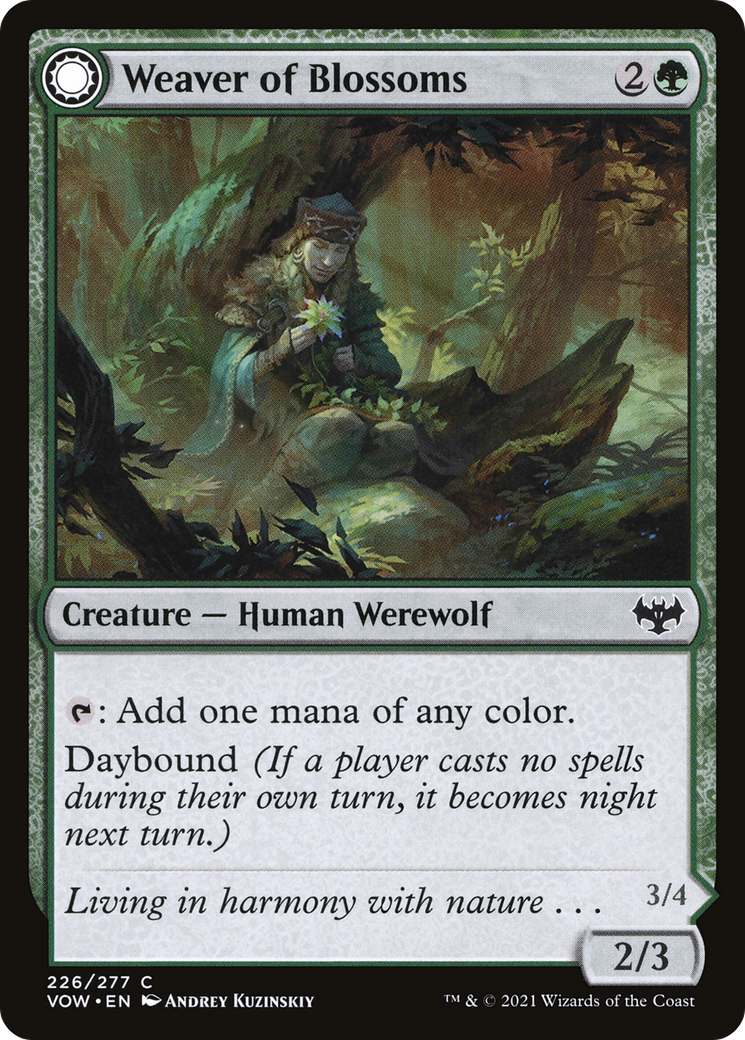 Weaver of Blossoms // Blossom-Clad Werewolf (VOW-226) - : (Double Faced Transform) Foil