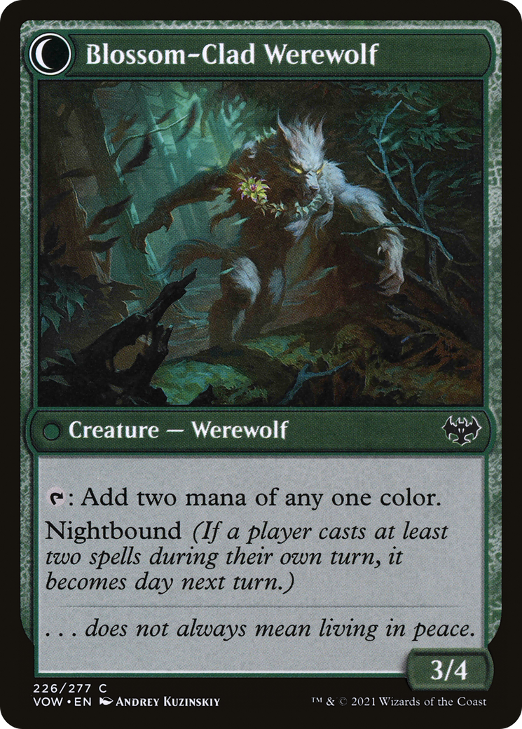 Weaver of Blossoms // Blossom-Clad Werewolf (VOW-226) - : (Double Faced Transform) Foil