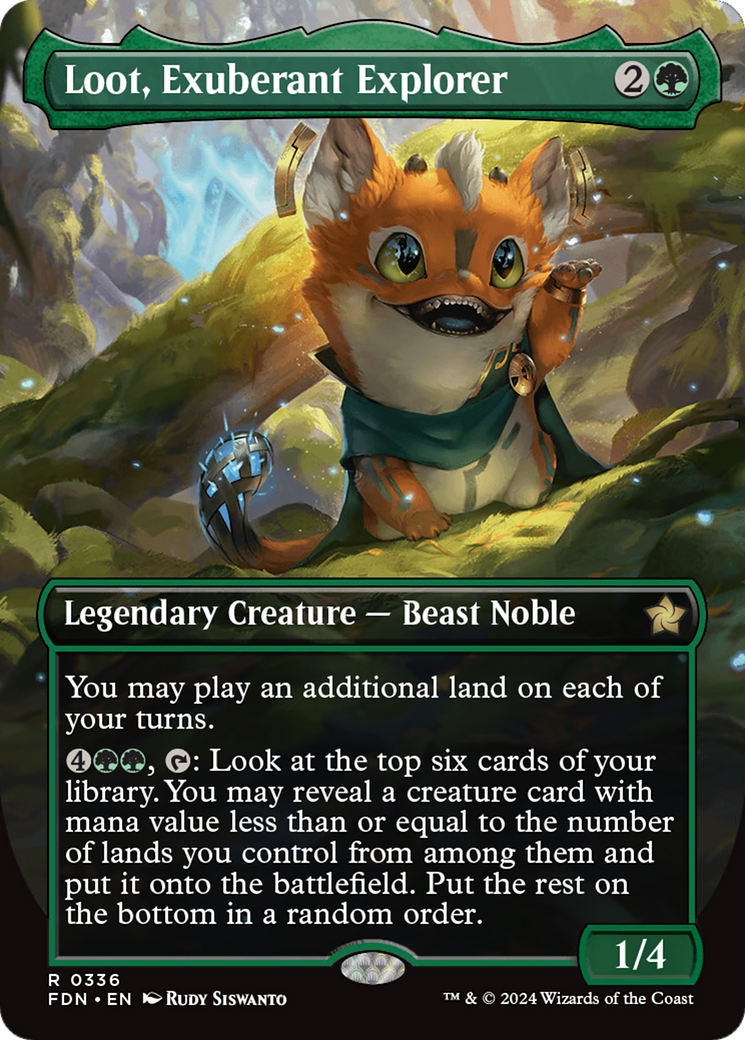 Loot, Exuberant Explorer (FDN-336) -  (Borderless) Foil