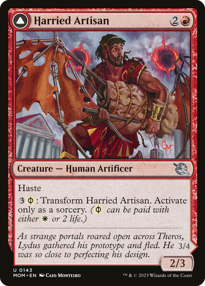 Harried Artisan // Phyrexian Skyflayer (MOM-143) -