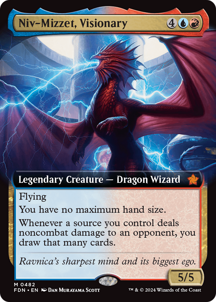 Niv-Mizzet, Visionary (FDN-482) - : (Extended Art) Foil