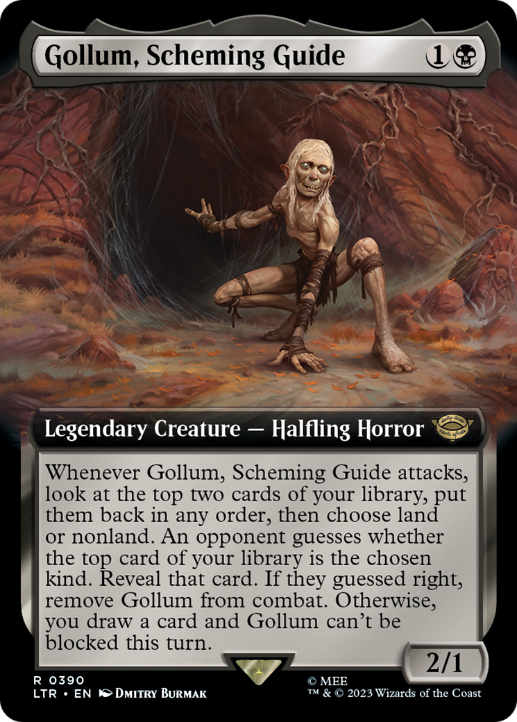 Gollum, Scheming Guide (LTR-390) - : (Extended Art)