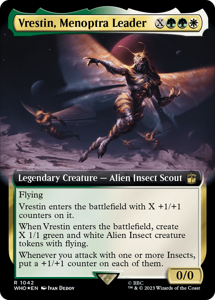 Vrestin, Menoptra Leader (WHO-1042) - : (Extended Art) Foil