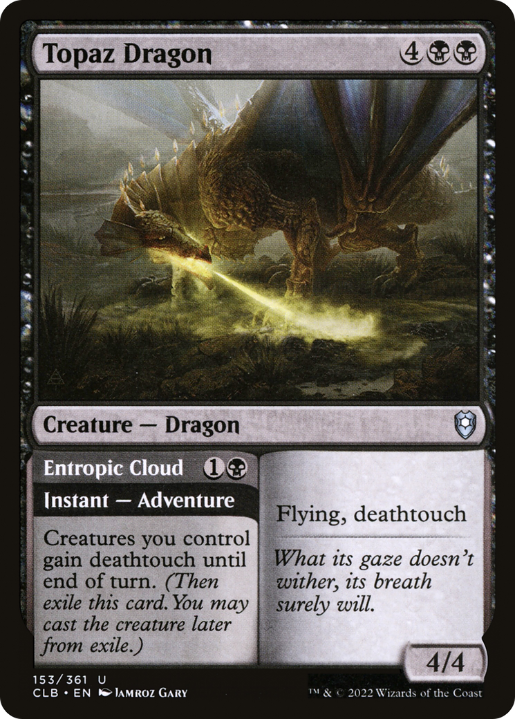 Topaz Dragon // Entropic Cloud (CLB-153) -  Foil