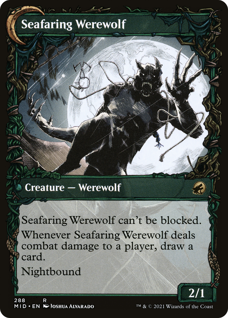 Suspicious Stowaway // Seafaring Werewolf (MID-288) - : (Showcase, Double Faced Transform)