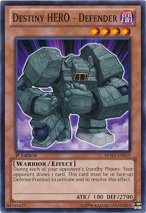 Destiny Hero - Defender (BPW2-EN019) - Battle Pack 2: War of the Giants – Round 2 1st Edition