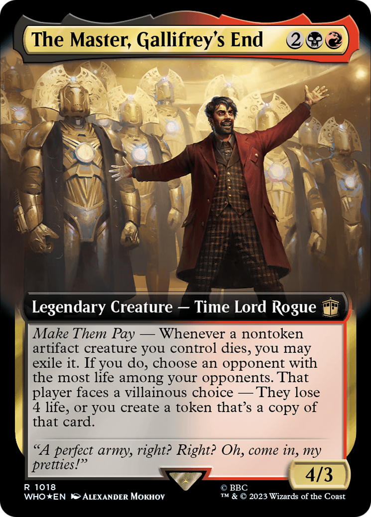 The Master, Gallifrey's End (WHO-1018) - : (Extended Art) Foil