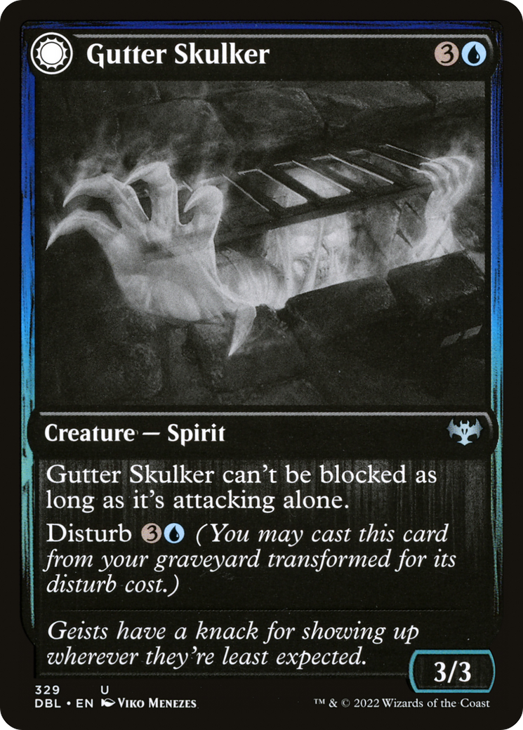 Gutter Skulker // Gutter Shortcut (DBL-329) - : (Double Faced Transform) Foil