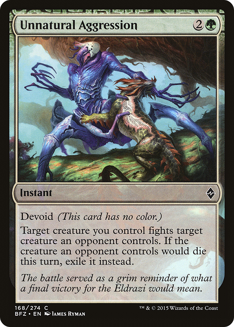 Unnatural Aggression (BFZ-168) - : (devoid) Foil