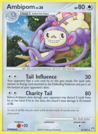 Ambipom 3/123 - Reverse Holofoil