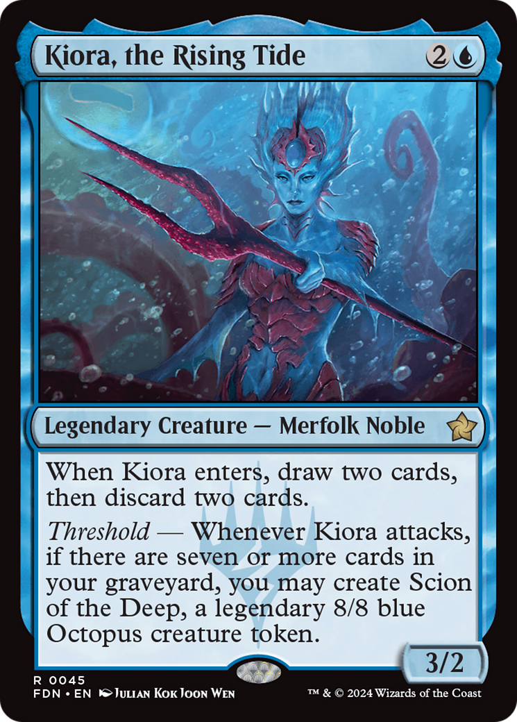 Kiora, the Rising Tide (FDN-045) -  Foil