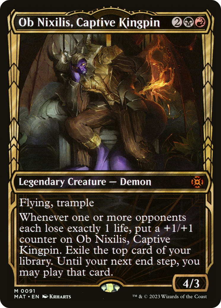 Ob Nixilis, Captive Kingpin (MAT-091) - : (Showcase) Foil