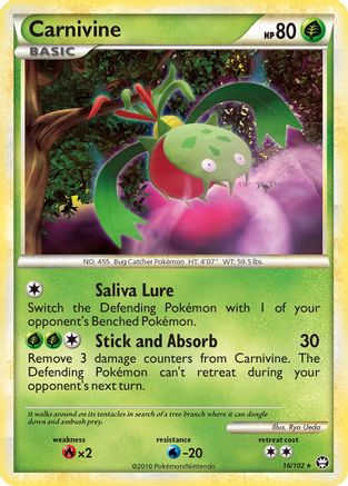 Carnivine 16/102 - Reverse Holofoil