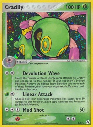 Cradily 3/92 - Reverse Holofoil