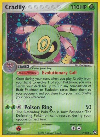 Cradily 7/108 - Reverse Holofoil