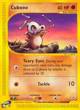 Cubone 72/147 - Reverse Holofoil