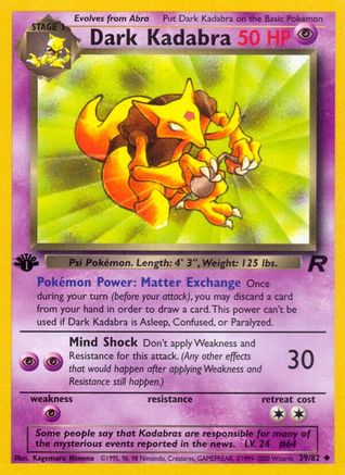 Dark Kadabra 39/82 - 1st Edition