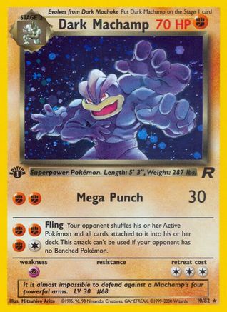 Dark Machamp (10) 10/82 - 1st Edition Holofoil