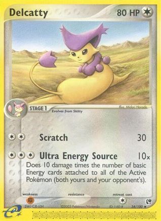 Delcatty 34/100 - Reverse Holofoil