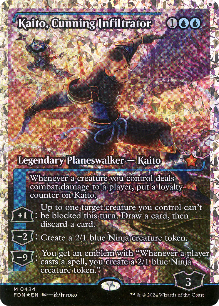 Kaito, Cunning Infiltrator (FDN-434) - : (Showcase) Foil