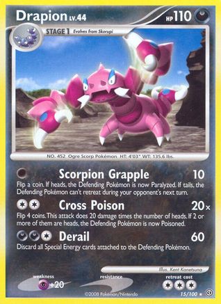 Drapion 15/100 - Reverse Holofoil