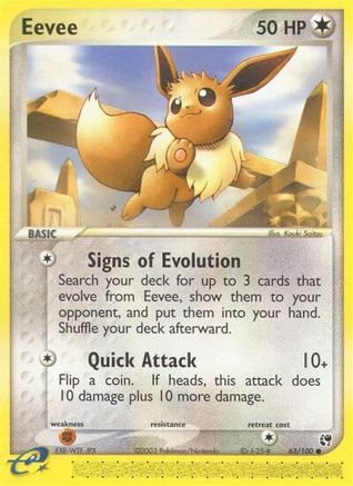 Eevee 63/100 - Reverse Holofoil