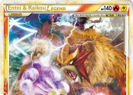 Entei & Raikou Legend (top) 90/95 - Holofoil