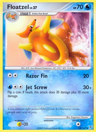 Floatzel 58/147 - Reverse Holofoil