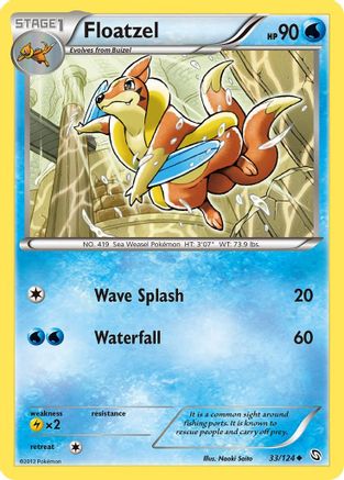 Floatzel 33/124 - Reverse Holofoil