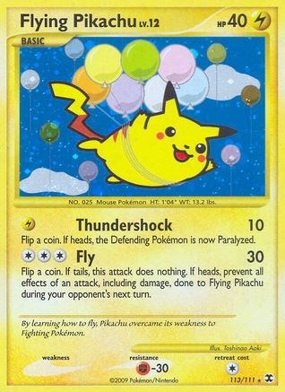 Flying Pikachu 113/111 - Holofoil