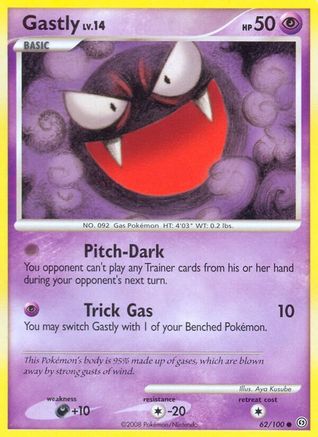 Gastly 62/100 - Reverse Holofoil