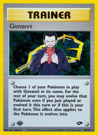 Giovanni (18) 18/132 - 1st Edition Holofoil