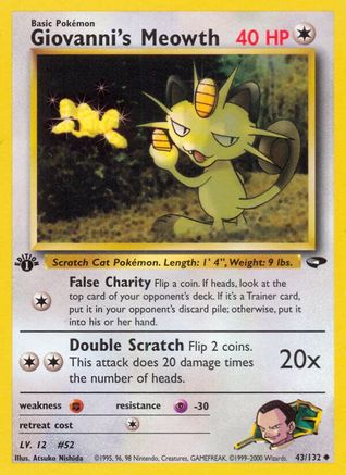 Giovanni's Meowth (43) 43/132 - 1st Edition