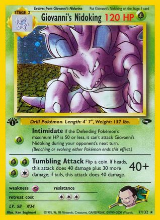 Giovanni's Nidoking 7/132 - Unlimited Holofoil