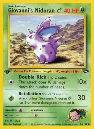 Giovanni's Nidoran M 76/132 - 1st Edition