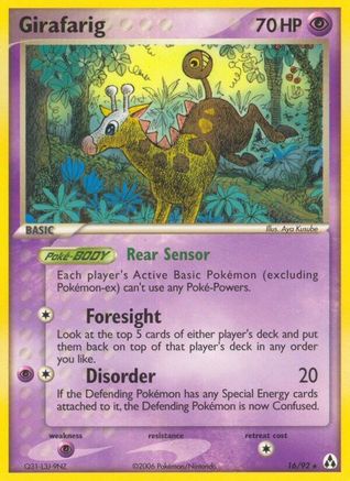 Girafarig 16/92 - Reverse Holofoil