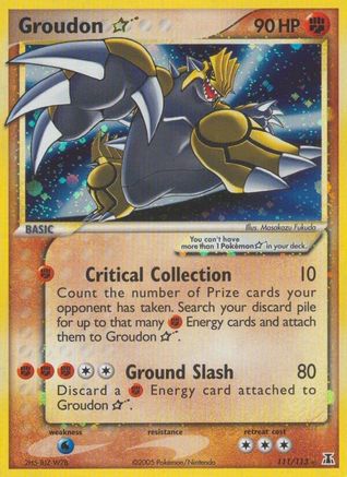 Groudon Star 111/113 - Holofoil