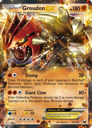 Groudon EX 54/108 - Holofoil