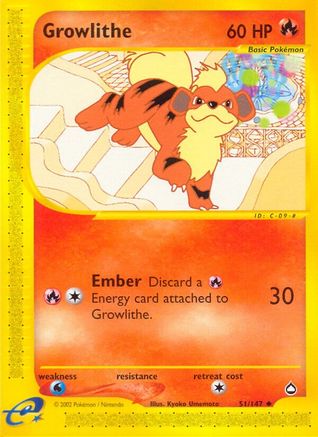 Growlithe (51) 51/147 - Reverse Holofoil