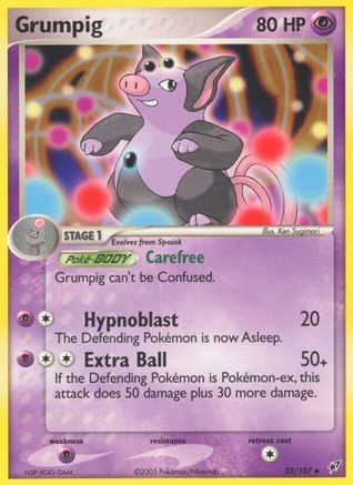 Grumpig 32/107 - Reverse Holofoil